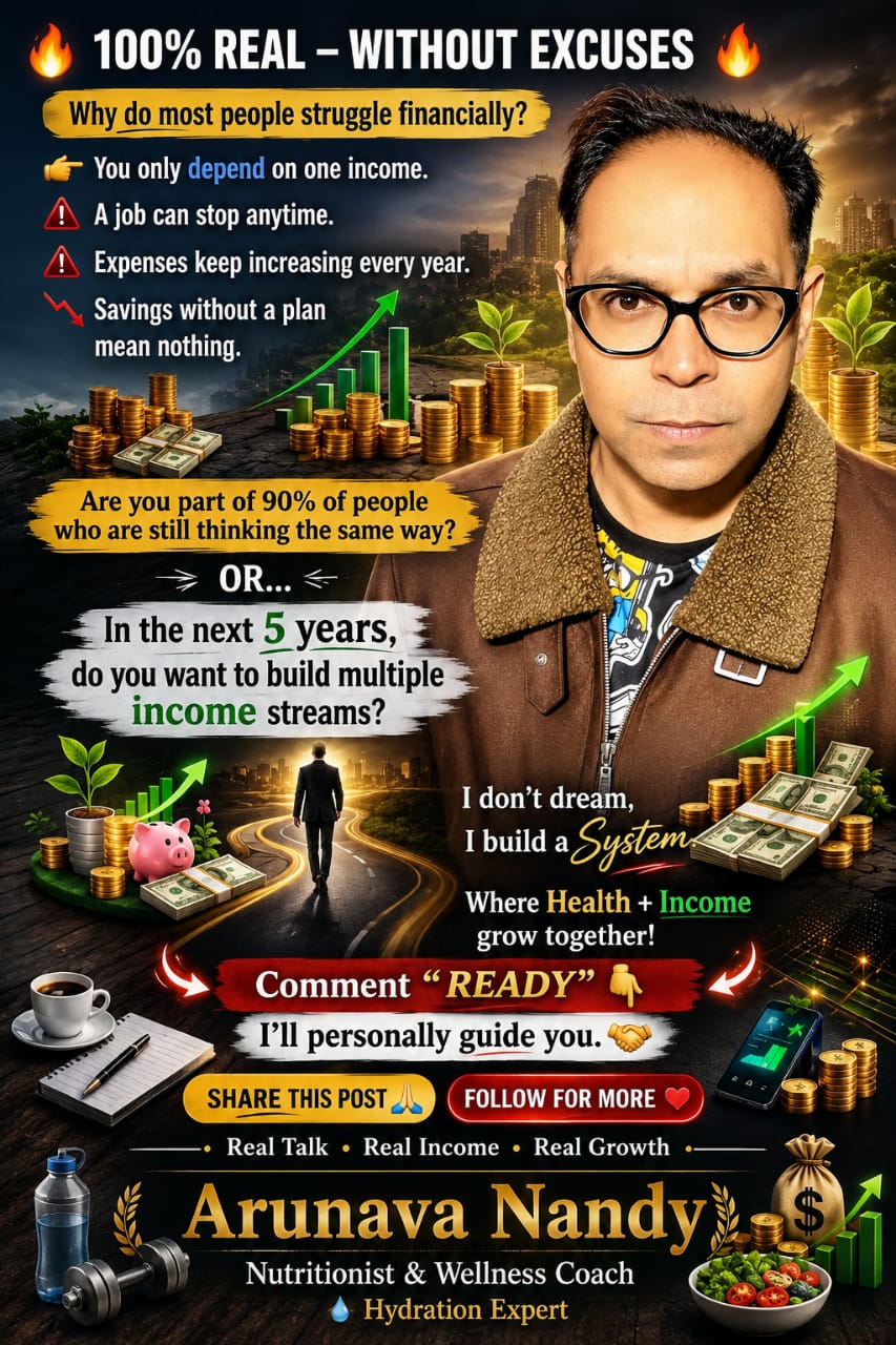 Health and income growth social poster