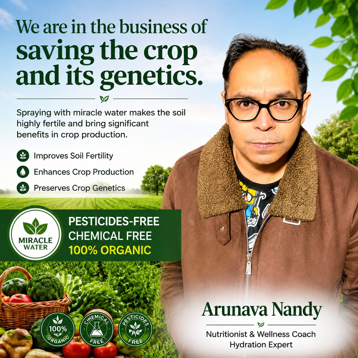 Organic farming and crop protection poster